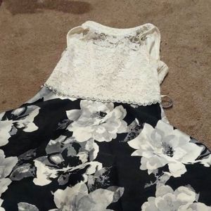 A black and white dress